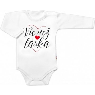 Baby Nellys Body dlouhý rukáv Víc než láska bílé – Hledejceny.cz
