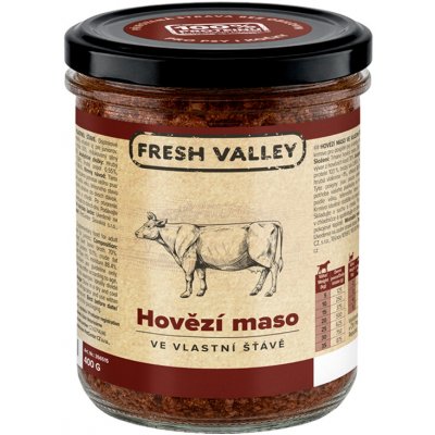 Fresh Valley hovězí maso ve vlastní šťávě 400 g – Sleviste.cz