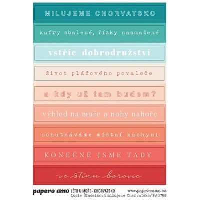 PAPERO AMO ♥ Samolepky - LÉTO U MOŘE / Milujeme Chorvatsko – Zboží Živě