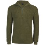 Brandit svetr Marine Pullover Troyer olivová – Zboží Dáma