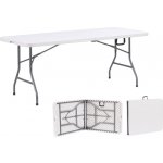 TENTino STL152P skládací stůl 152x76 cm PŮLENÝ, bílý – Zboží Dáma