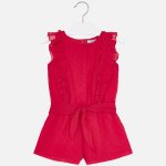 Mayoral overal šifónový s volánky mini tmavě růžový – Zboží Dáma