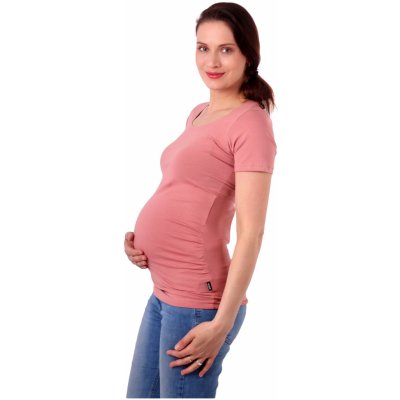 Jožánek těhotenské tričko Johanka krátký rukáv starorůžové – Zboží Dáma