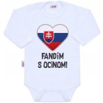 NEW BABY Body s potiskem New Baby Fandím s ocinom bílé – Zboží Dáma