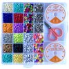 Dětské korálky Sada barevných korálků pro pletení náramků - 1 800 ks