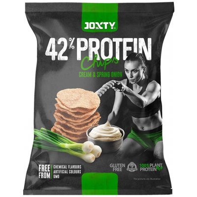 JOXTY proteinové smažené chipsy 42% Smetana s cibulí 50 g