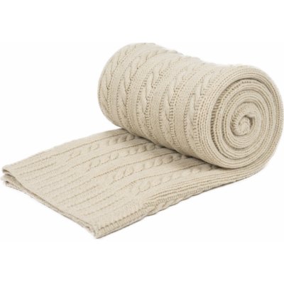 Wooline Pletená deka Olivia pískově hnědá Australské Merino 130x170 – Hledejceny.cz