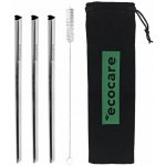 Ecocare Ekologická kovová brčka Srdce Stříbrná 3 ks – Zboží Dáma