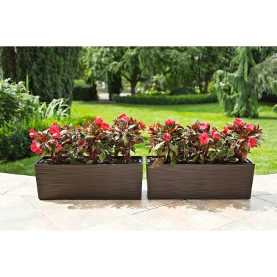 Nohel Garden Truhlík BEGONIA PROUTÍ plastový tmavě hnědý 56x19x19 cm – Zbozi.Blesk.cz