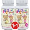 Bonbón ABCD muLTi Gummies Clinical 1+1 pektinové bonbony s malinovou příchutí 2x60 ks