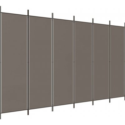 vidaXL 6dílný paraván antracit 300 x 220 cm látka – Sleviste.cz