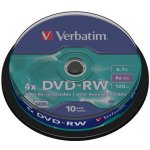 Verbatim DVD-RW 4,7GB 4x, 10ks (43552) – Zboží Živě