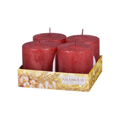 Nohel Garden Svíčky adventní rustikální metalická d6x7cm 4ks – Hledejceny.cz