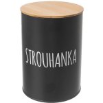 Orion dóza plech dřevo Strouhanka dekor Black 1,3 l – Zboží Mobilmania