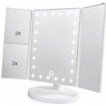 Zaparkorun.cz Zrcátko třípanelové s LED Dot osvětlením bílé – Zboží Dáma