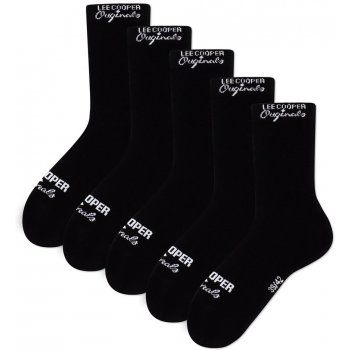 Lee Cooper pánské ponožky 5 Pack černá