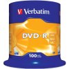 8 cm DVD médium Verbatim DVD-R 4,7GB 16x, Advanced AZO, cakebox, 100ks (43549)