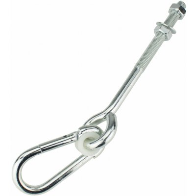 Hák houpačkový kyvný s karabinou, M12x280mm, Zn – Sleviste.cz