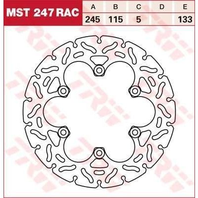 TRW MST247RAC brzdový kotouč, zadní LAVERDA GHOST 650 rok 96-97 – Hledejceny.cz