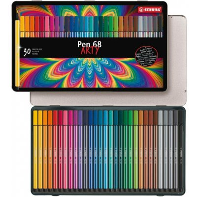 Stabilo Pen 68 brush Arty30 ks sada v plechu – Zboží Živě