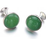 Amparo Miranda manžetové knoflíčky Malachyt Silver – Sleviste.cz