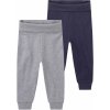 Kojenecké kalhoty a kraťasy Lupilu Chlapecké kalhoty „Jogger s BIO bavlnou 2 kusy tmavě modrá šedá
