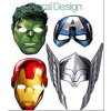 Dětský karnevalový kostým Avengers masky 4ks Procos