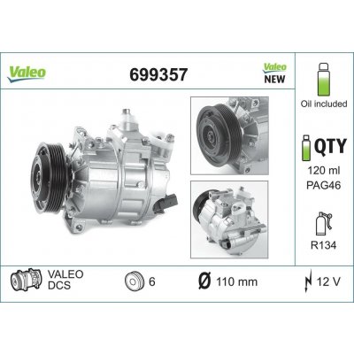 Kompresor klimatizace VALEO 699357 | Zboží Auto