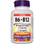 Webber Naturals Vitamin B6 + B12 + Folic Acid kyselina listová 120 tablet – Sleviste.cz