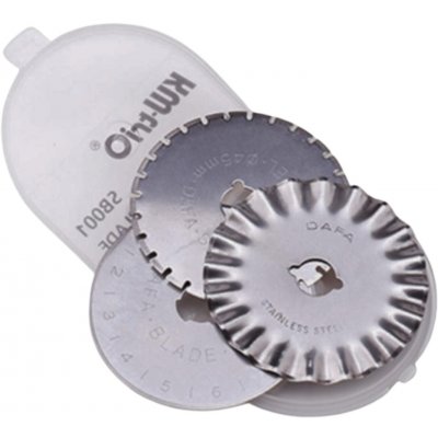 Sada řezacích nožů řez ve tvaru vlnky přerušovaný rovný pro řezačku papíru KW-triO 3804 – Zboží Dáma