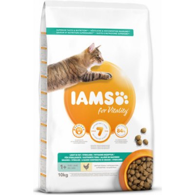 Iams Cat Adult Light Sterilized Chicken 10 kg – Hledejceny.cz