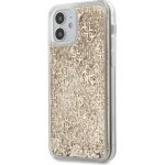 Pouzdro Guess 4G Liquid Glitter iPhone 12 mini zlaté – Zboží Mobilmania