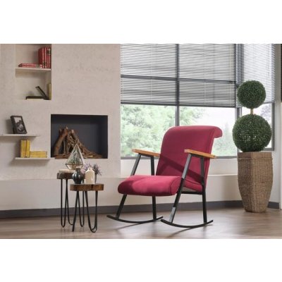 Atelier del Sofa Rocking Chair Yoka Maroon