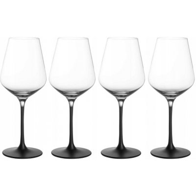 Villeroy&Boch Sklenice na bílé víno Manufacture Rock černá transparentní 4 x 380 ml – Zbozi.Blesk.cz