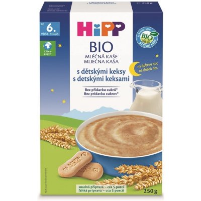 HiPP Mléčná kaše na noc BIO s dětskými keksy 250 g – Zboží Dáma