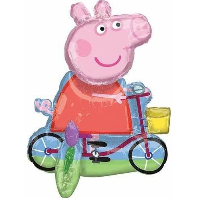 Stojící balonek Prasátko Peppa na kole 55 x 45 cm – Zboží Dáma