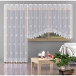Hotová záclona nebo balkonový komplet, Elisa, bílá 180 x 250 cm dveře – Zboží Mobilmania