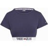 Dámská Trička Tommy Jeans Bavlněné tričko UW0UW04407.PPYX tmavomodrá
