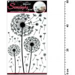 Anděl samolepky na zeď pampeliška černá 60 x 32 cm – Zboží Dáma