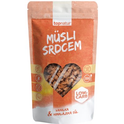 Topnatur Low carb müsli srdcem vanilka a himalájská sůl 350 g – Zboží Dáma