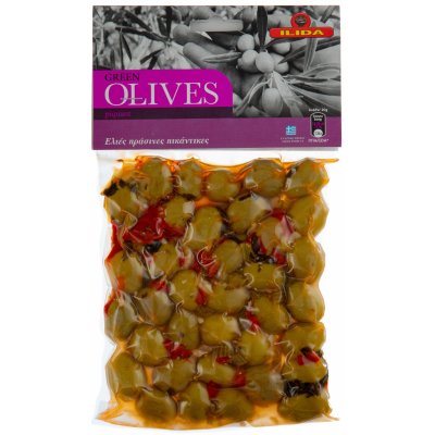 Ilida Olivy zelené pikantní s peckou 250 g – Sleviste.cz