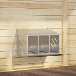 vidaXL Hnízdní box pro slepice 3 hnízda pozinkovaná ocel 9799.864346 – Sleviste.cz