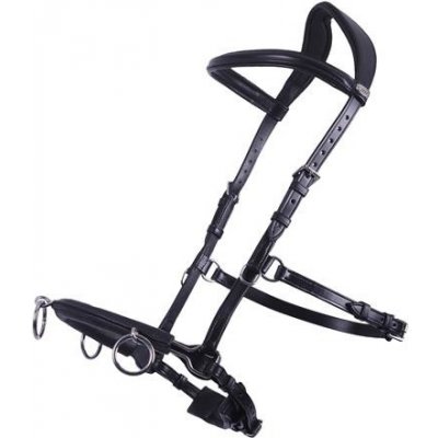 QHP Lonžovací kožený obnosek černý – Zboží Dáma