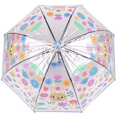 Dětský průhledný vystřelovací deštník 4 modrá světlá – Zboží Mobilmania
