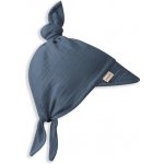 Dětský rostoucí mušelínový klobouček s kšiltem Petrol – Sleviste.cz