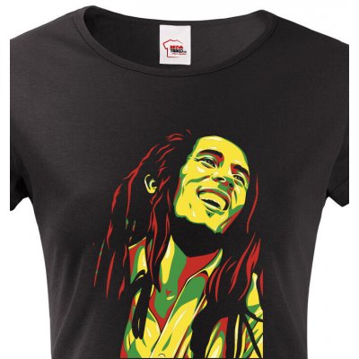 Dámské tričko Bob Marley Černá
