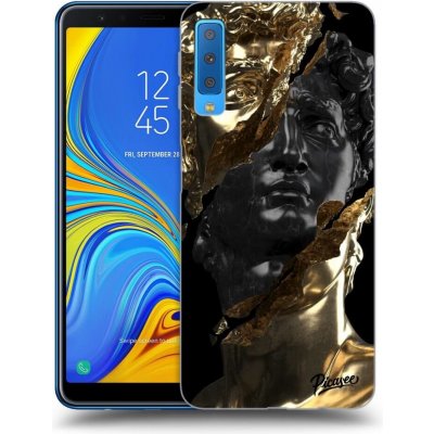 Pouzdro Picasee silikonové Samsung Galaxy A7 2018 A750F - Black Gold černé – Zbozi.Blesk.cz