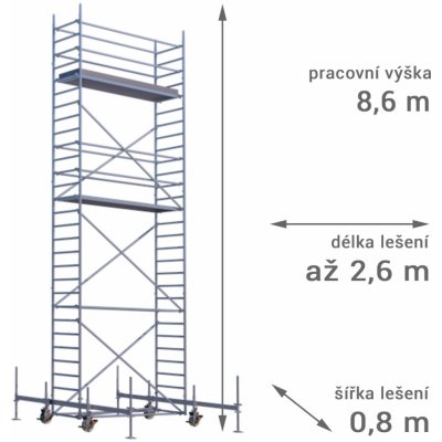 Lešení RUX MOBILO 800 8,6 m 180 cm – Hledejceny.cz
