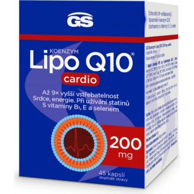 GS Koenzym Lipo Q10 Cardio 200mg 45 kapslí – Hledejceny.cz