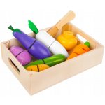 Kruzzel 23543 Dřevěná zelenina a ovoce v přepravce 9 ks – Zboží Dáma